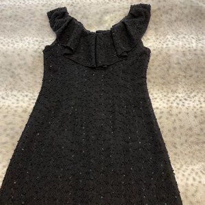 Gracia Fashion Black Dress with Sequins